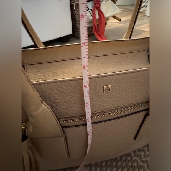 Kate Spade beige nude cream Leather Southport Avenue Lydia Satchel Purse Bag - Picture 14 of 16